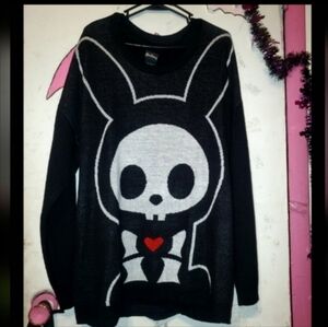 Gothic Skelanimals Bunny Sweater Hot Topic Killstar Dollskill Widow Sourpuss